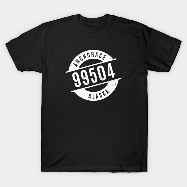 Anchorage Alaska 99504 Zip Code T-Shirt by creativecurly